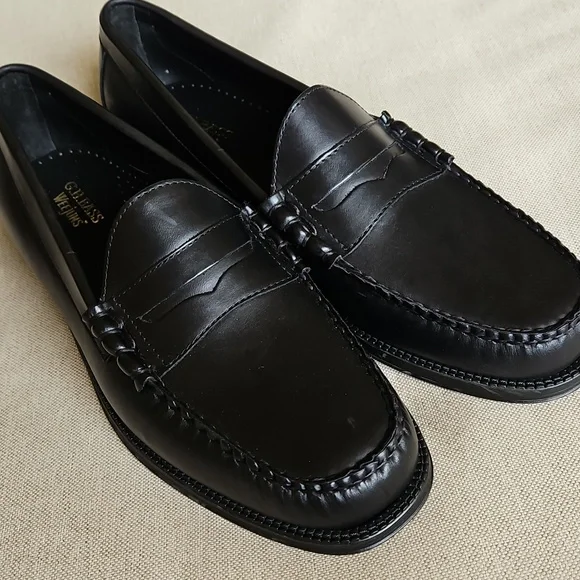 G.H BASS Larson Weejuns Penny Loafers In Black, Men's 10.5 - Picture 9 of 13